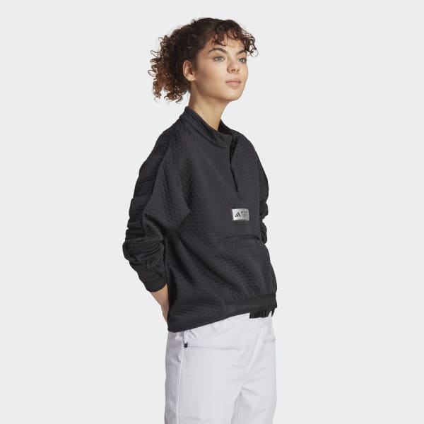 zwart Terrex Utilitas Fleece Jack met Halflange Rits