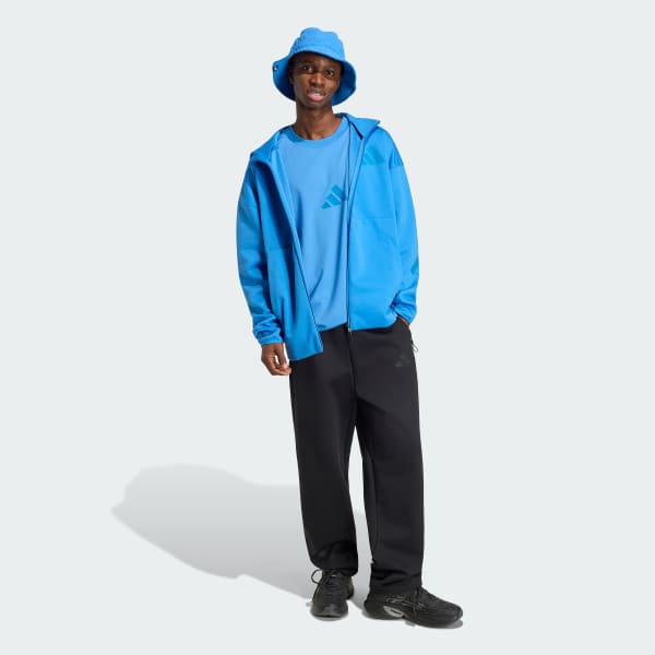 Mavi adidas Z.N.E. Full-Zip Kapüşonlu Üst