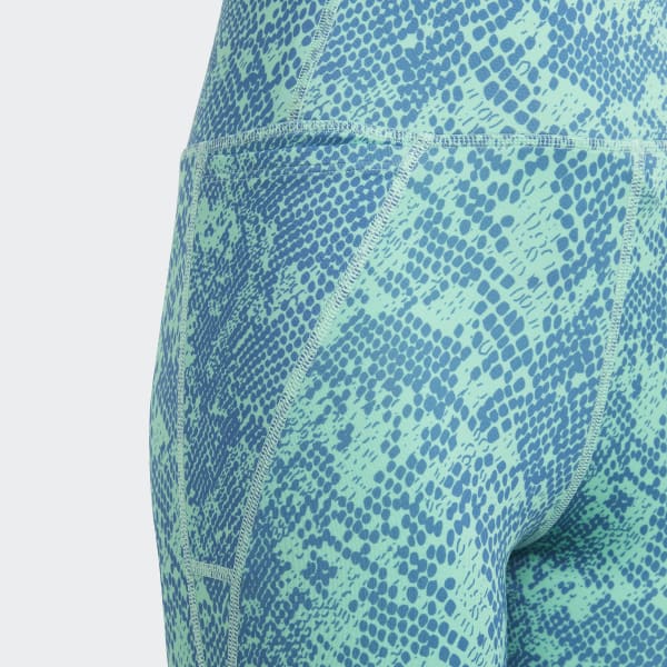 Verde Calzas 7/8 AEROREADY Animal-Print Optime High-Rise Pocket