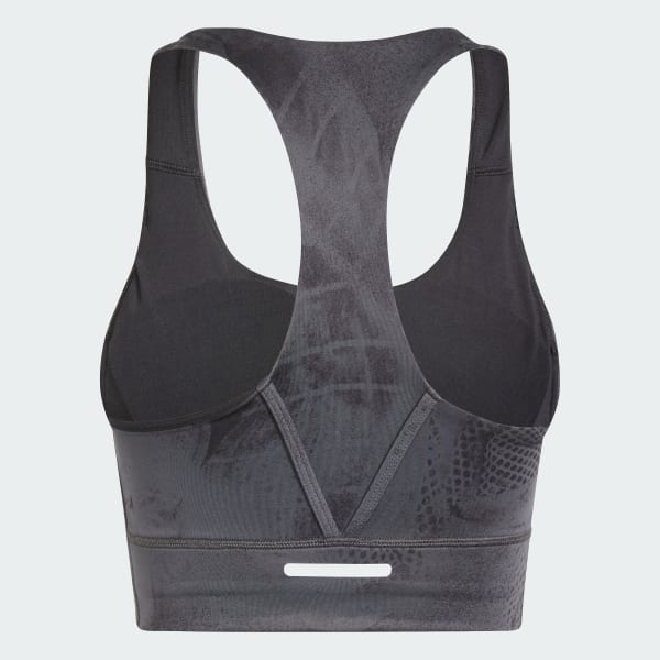 Grey Run Pocket Medium-Support AOP Bra Iteration