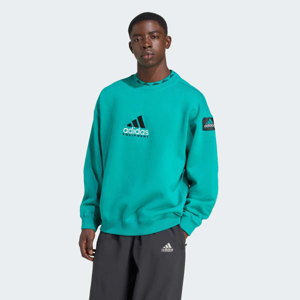 Gronn EQT Wash Crewneck Genser