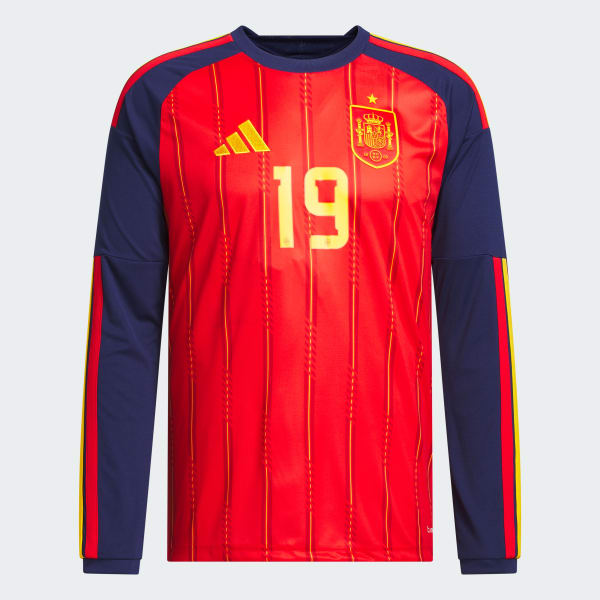 adidas Spain 26 Home Yamal Long Sleeve Jersey - Red | Free