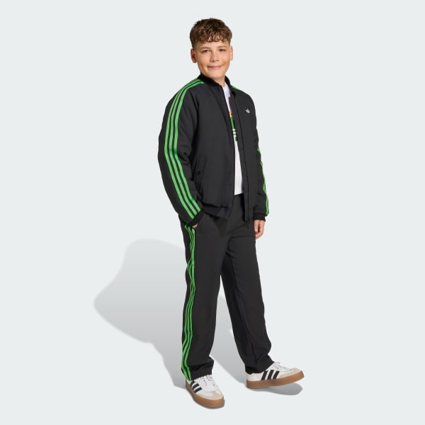 Negro Pantalón de pierna ancha para niños adidas x Minecraft
