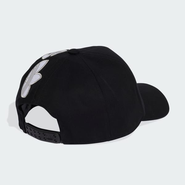 Black Unisex Linear Flatbrim