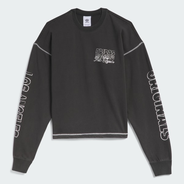 adidas Wilshire Long Sleeve Tee - Black | Free Shipping with