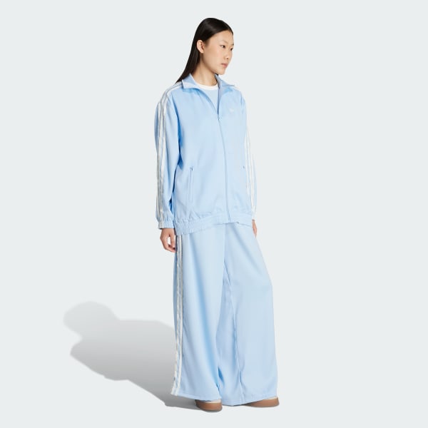Bleu Veste de survêtement 3 bandes volants satin adidas Originals Firebird