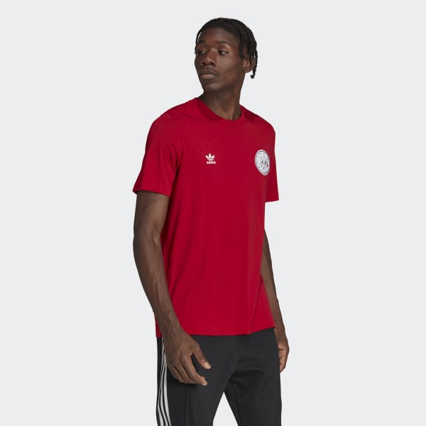 Czerwony Ajax Amsterdam Essentials Trefoil Tee