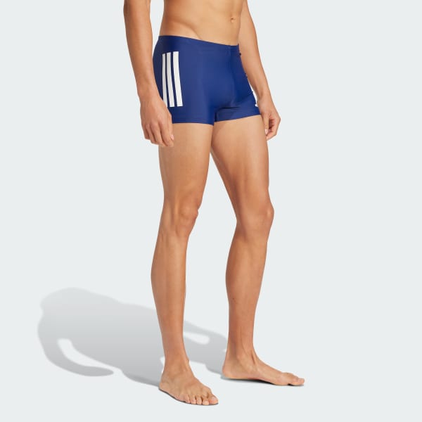 Blau 3-Streifen 2-Inch Boxer-Badehose