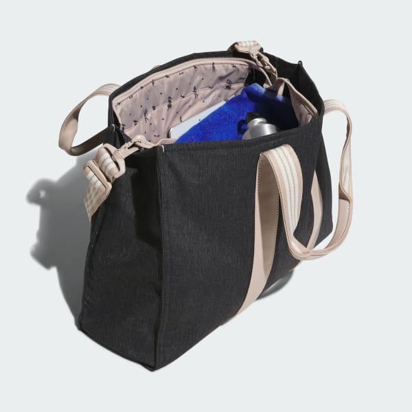 Black Denim-Look Heather Big Tote Bag