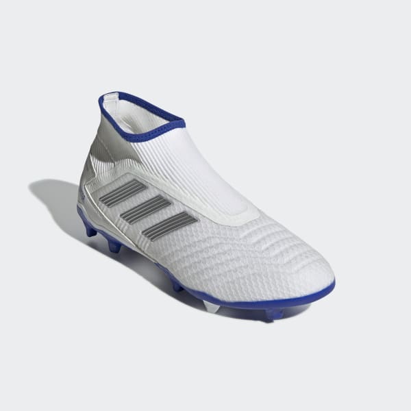 adidas predator white and blue laceless