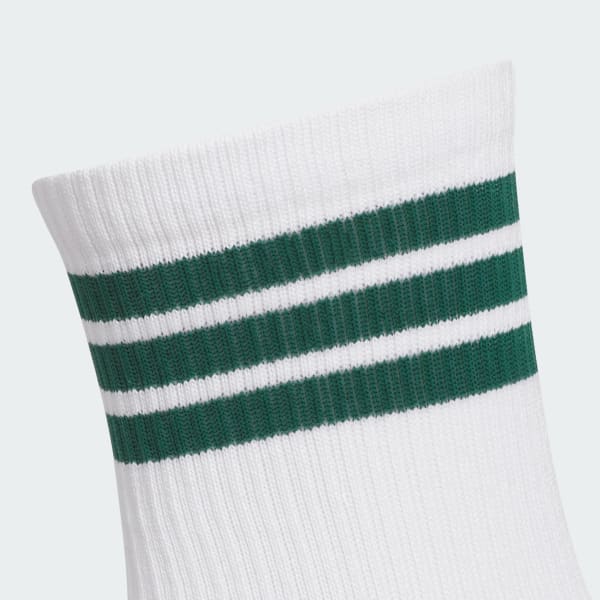 ホワイト スリーストライプス ハーフ クルーソックス