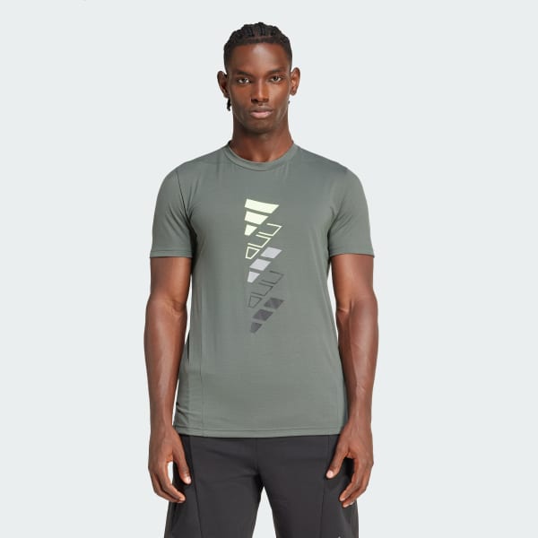 Gris Playera AEROREADY Designed for Training Logo Graphic