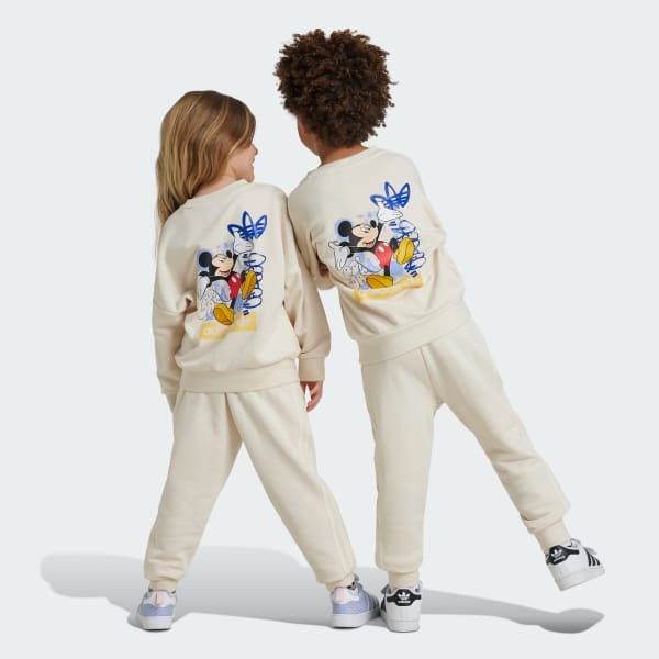 White adidas x Disney Mickey Mouse Crew Set Kids