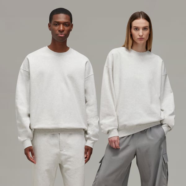Grey Y-3 Brushed Terry Crew Sweatshirt