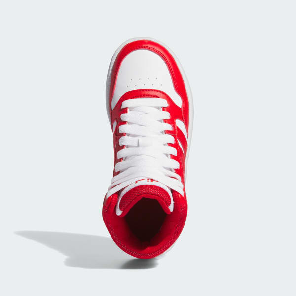 White Hoops Mid Shoes