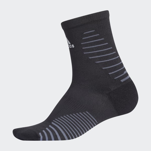 Black Running Mid-Crew Socks