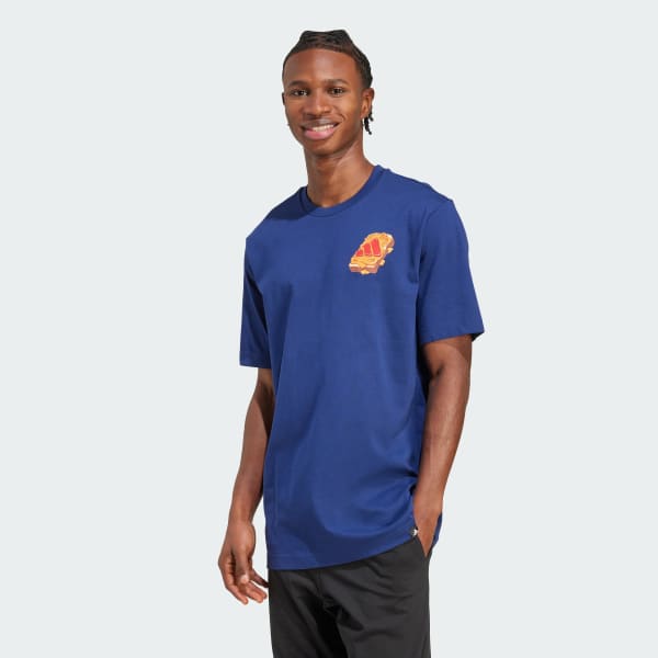 Biru Tee grafis Peanut Butter & Jelly