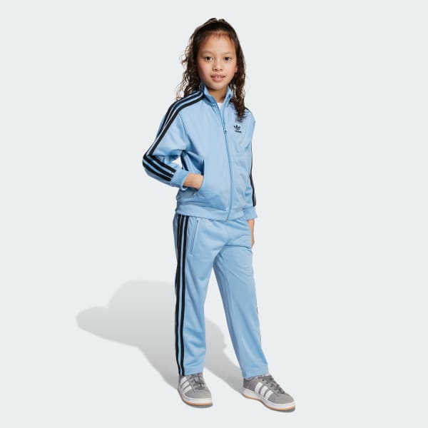 Bla Adicolor Firebird Kids træningsdragt