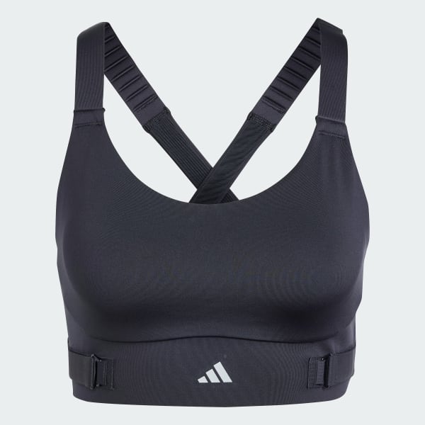 Negro Sujetador FastImpact Luxe Run High-Support