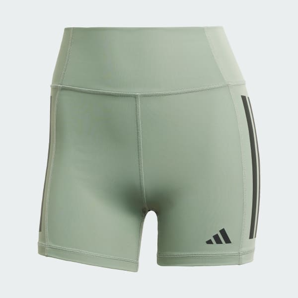 Verde Mallas Cortas 1/4 Optime 3 Franjas Corte Alto