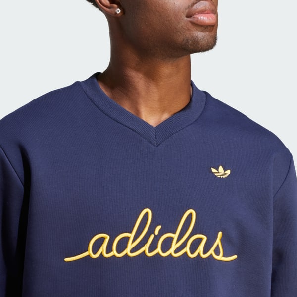Adidas embroidered sweatshirt on sale