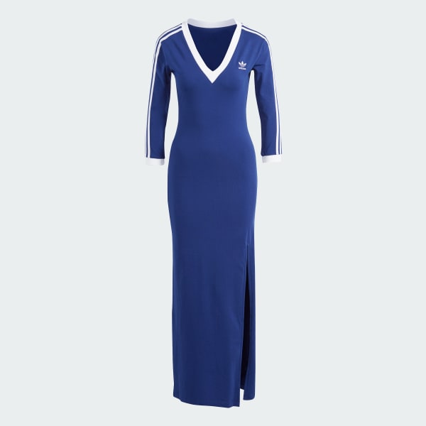 Azul Vestido Adicolor Classics 3-Stripes Midi