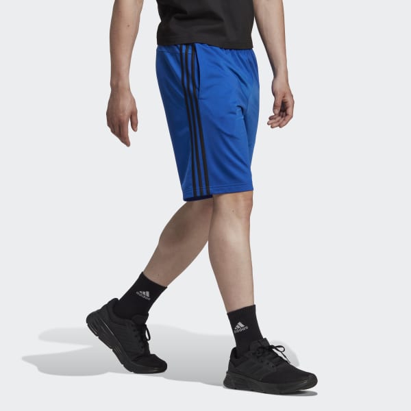 adidas Primegreen Essentials Warm-Up 3-Stripes Shorts - Blue