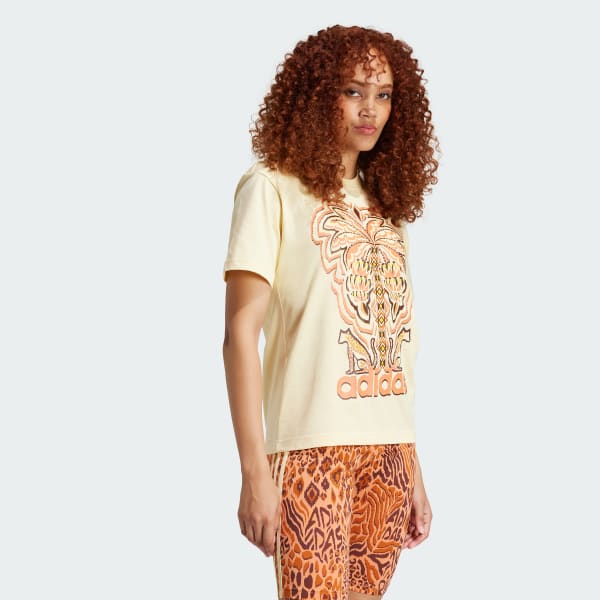 Amarillo Playera Estampada adidas x FARM Rio