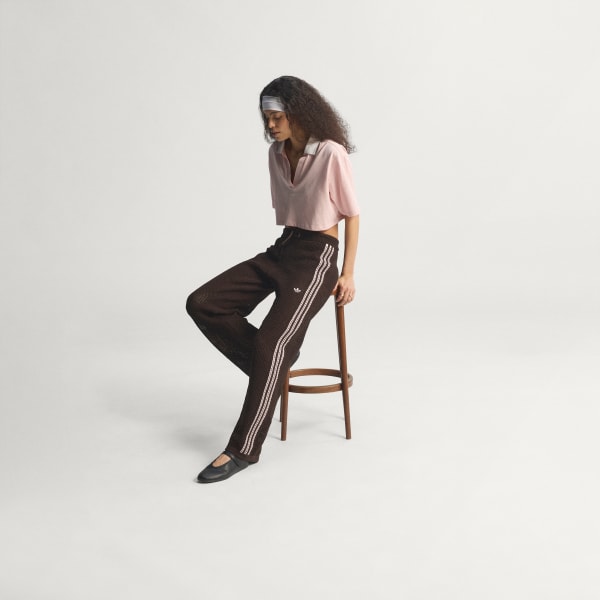 hnedá TEPLÁKOVÉ NOHAVICE KNITTED CROCHET FIREBIRD TRACKPANTS