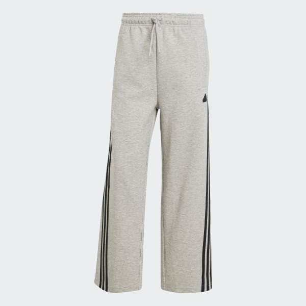 Grey Future Icons 3-Stripes Open Hem Pants