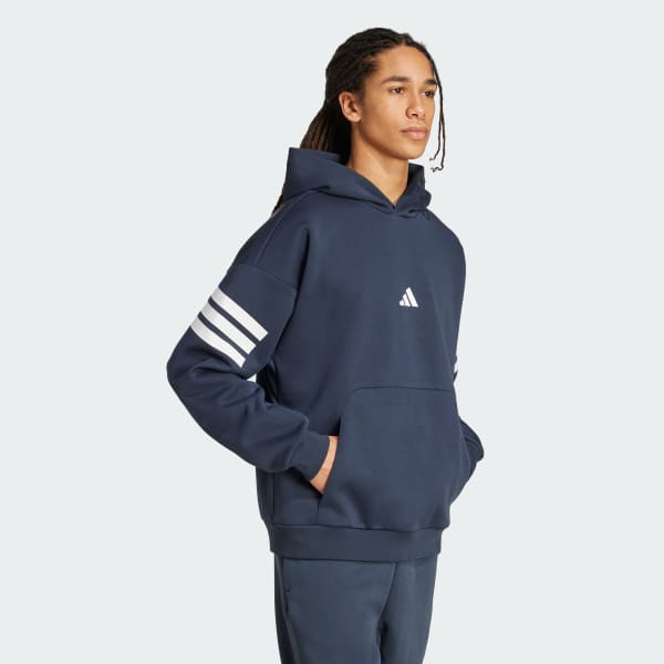 Blu Hoodie Future Icons 3-Stripes