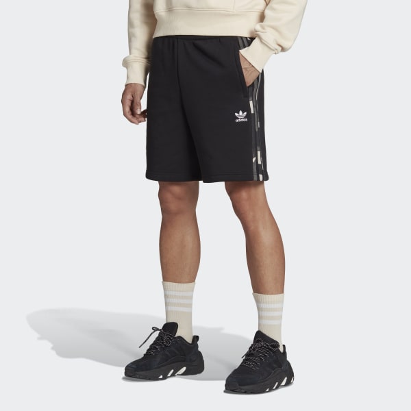 Negro Shorts Estampados 3 Tiras Camo