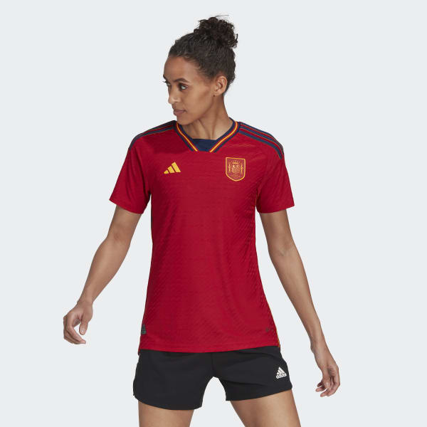 Rojo Camiseta primera equipación España 22 Authentic  MLA19