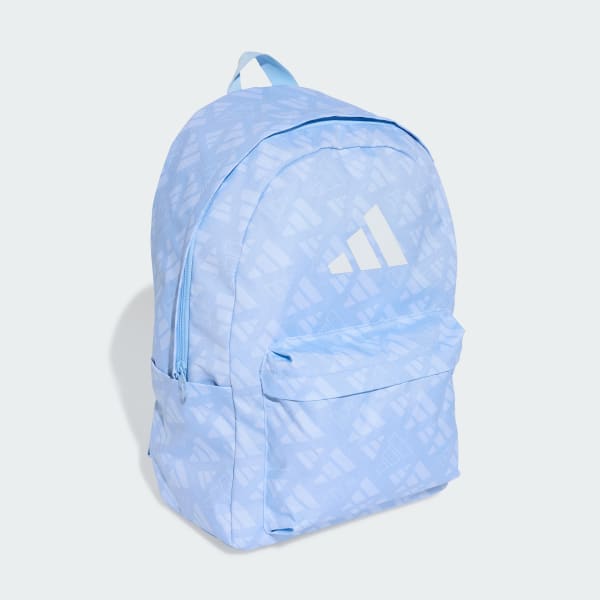 สีน้ำเงิน กระเป๋าเป้คลาสสิกพิมพ์ลายโมโนแกรม