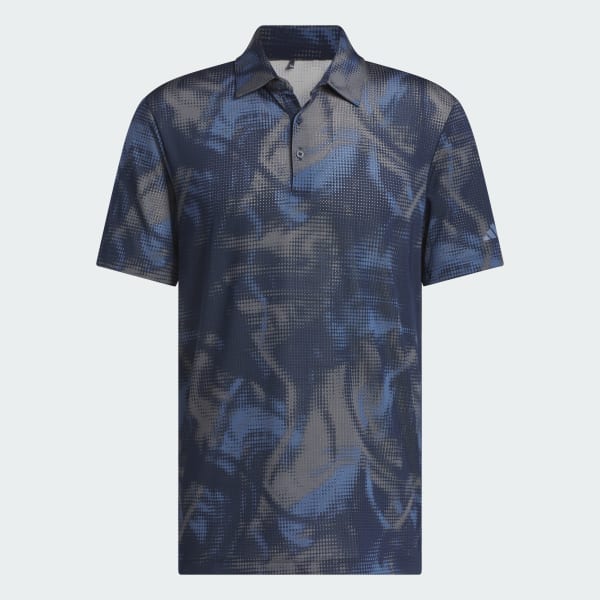 Blue Ultimate365 Printed Mesh Polo Shirt