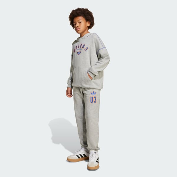 Gris Sweat-shirt à capuche Logo Play Enfants