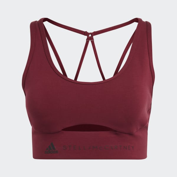 Burgundy adidas by Stella McCartney TrueStrength Medium-Support Bra CT507
