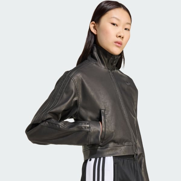 新作adidas ファイアーバードプレザージャケット adidas Pleather Firebird Oversized Tracktop | atmos（アトモス