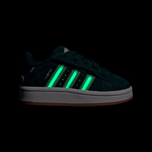 Verde Zapatillas Campus 00s con Luces LED, Sistema de Amarre de Cordones Elásticos para Niños