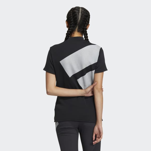Svart AEROREADY 3-Bar Mock Neck Shirt HQ219