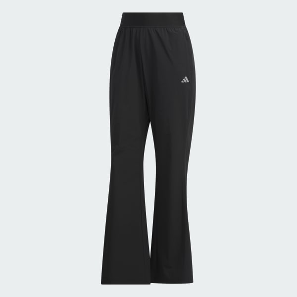Black FLARED LEG WOVEN PANT
