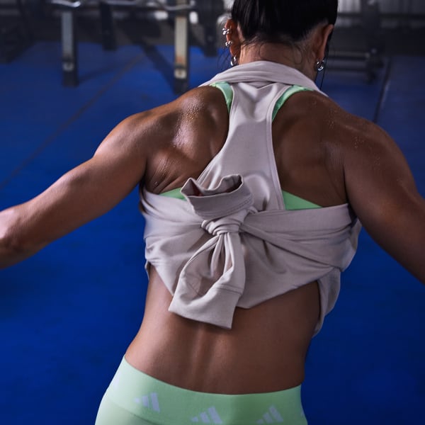 adidas PrimeLift Hidden Racerback Overlay Cover Up Pink adidas