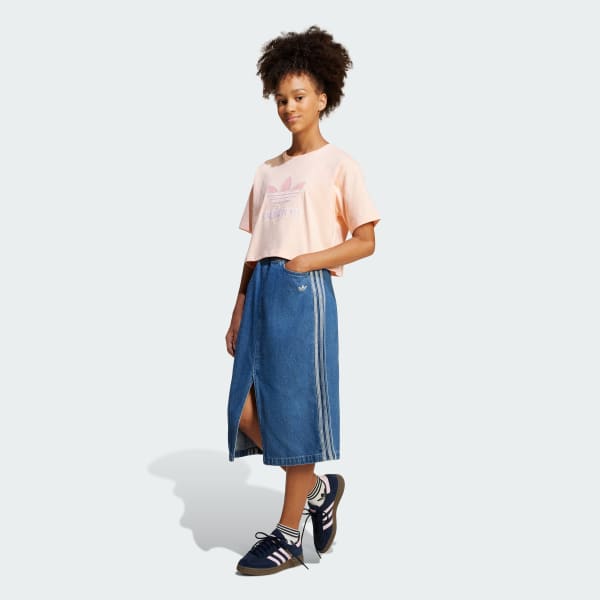 Pink Oversized Crop Tee Big Logo Execution Kids