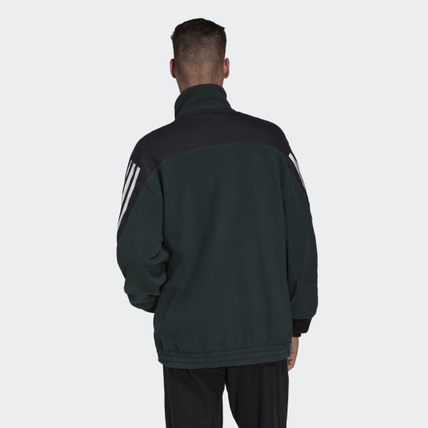 adidas Future Icons 3-Stripes Polar Fleece Track Top - Green | Men's ...