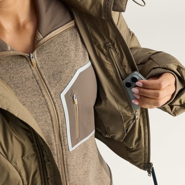 Adidas By Stella McCartney Cropped Padded Winter Jacket - Brown