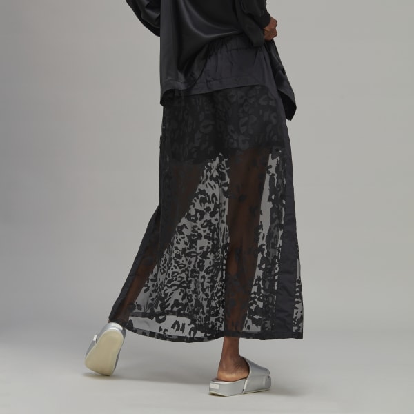Negro Y-3 Sheer Leopard Skirt CX926