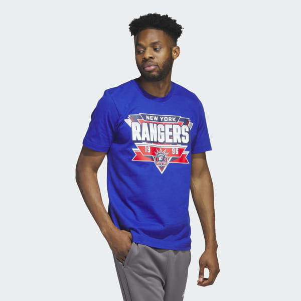 Men's Adidas Royal New York Rangers Reverse Retro 2.0 Fresh Playmaker T-Shirt