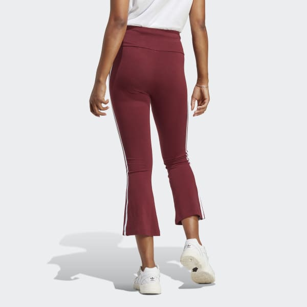 Burgundy Mallas 7/8 Adicolor Classics Flare 3 bandas