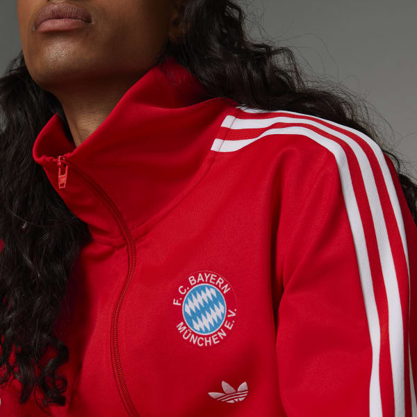 adidas FC Bayern Beckenbauer Track Top Red adidas Thailand