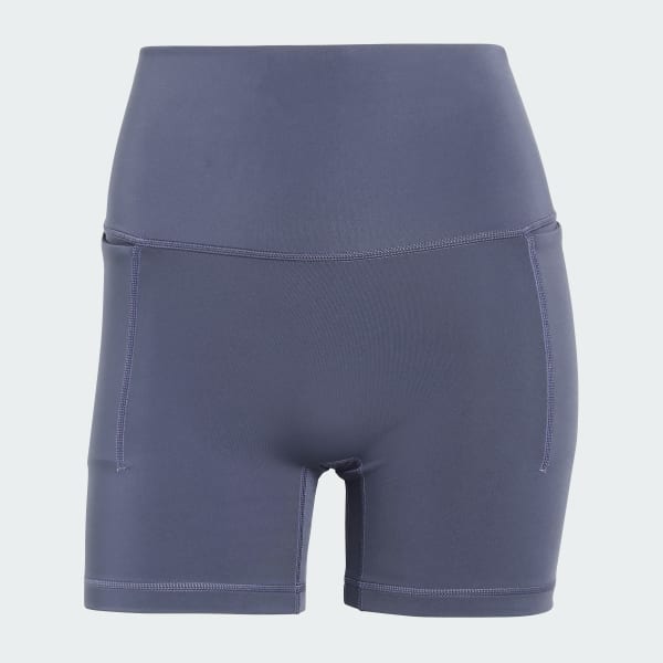 Grau 3-Streifen Studio All Me Booty Short Leggings